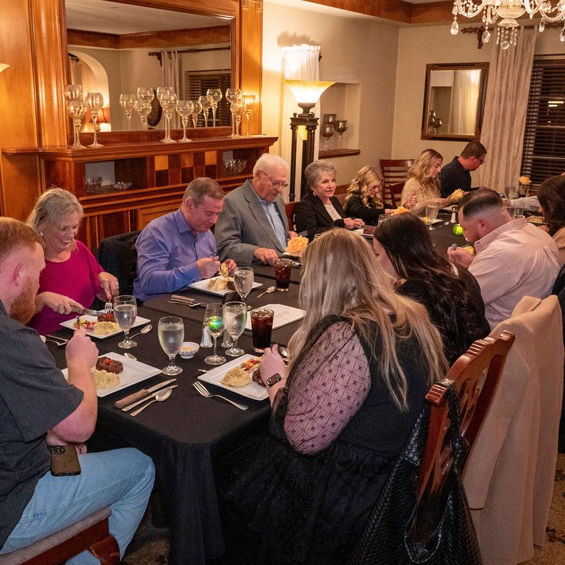 Lyndsey Mason Bay Dinner Back of heads