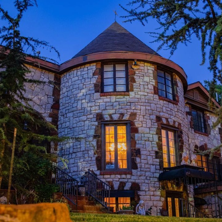 castle at night exterior